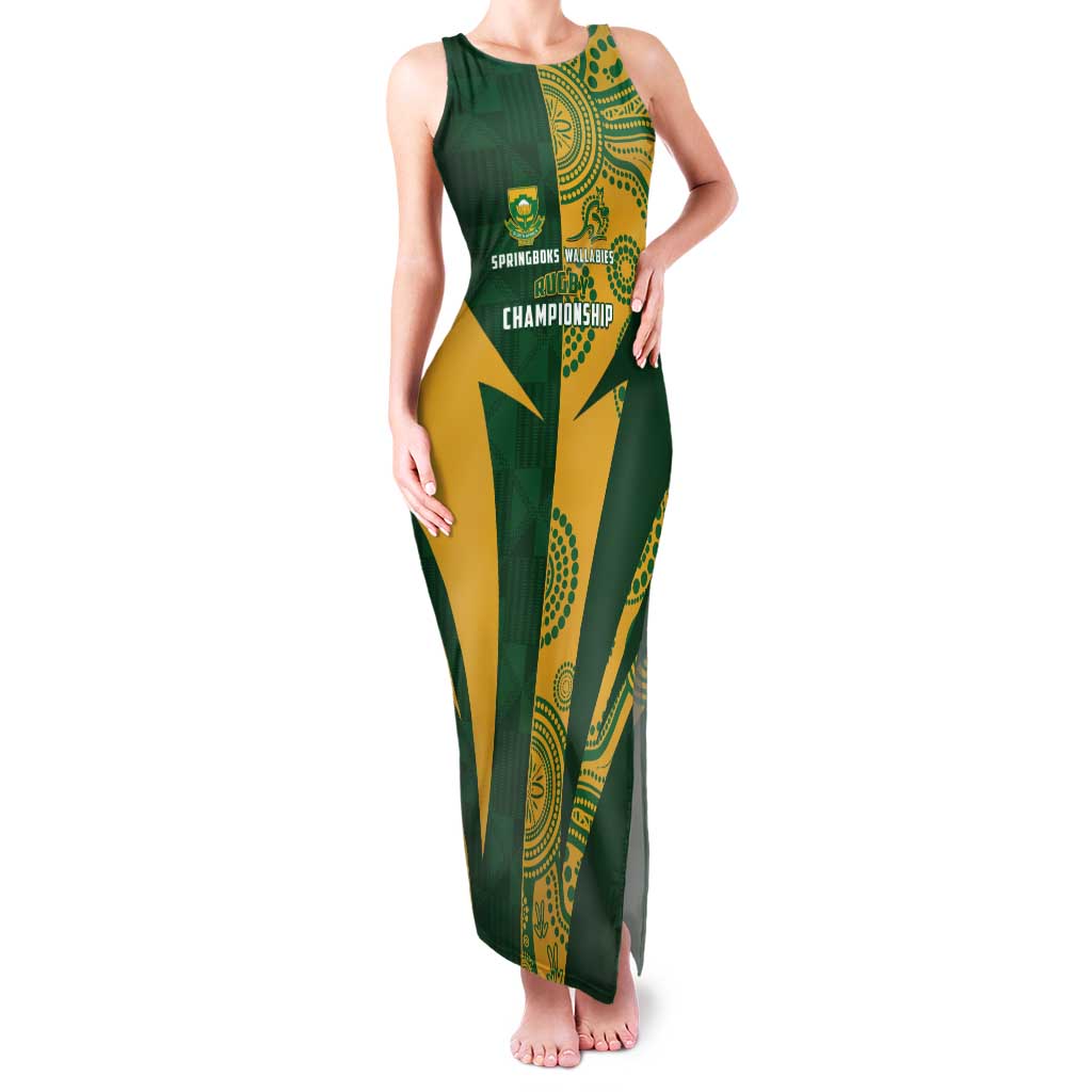 South Africa Australia Rugby Custom Family Matching Tank Maxi Dress and Hawaiian Shirt Springboks Wallabies Together - Aussie Hoodie