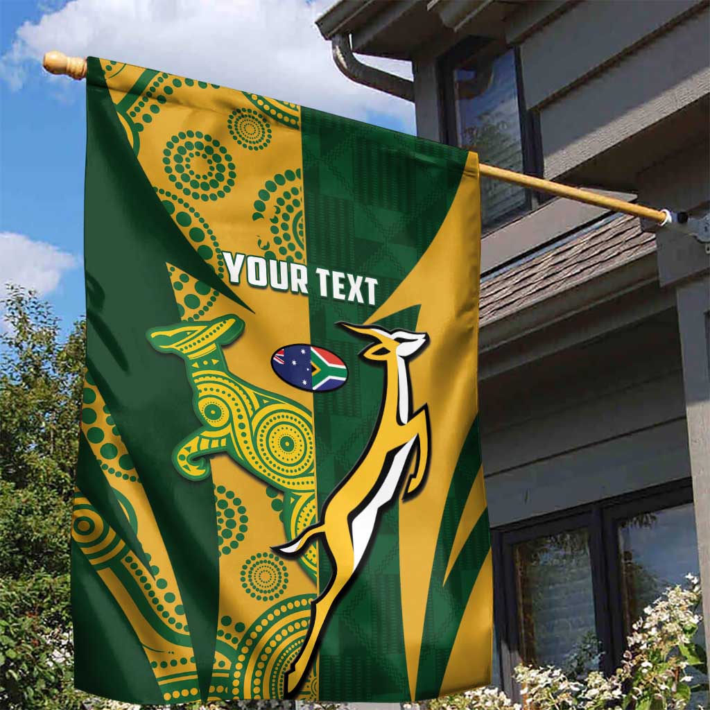 South Africa Australia Rugby Custom Garden Flag Springboks Wallabies Together - Aussie Hoodie