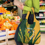South Africa Australia Rugby Custom Grocery Bag Springboks Wallabies Together - Aussie Hoodie