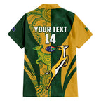 South Africa Australia Rugby Custom Hawaiian Shirt Springboks Wallabies Together - Aussie Hoodie