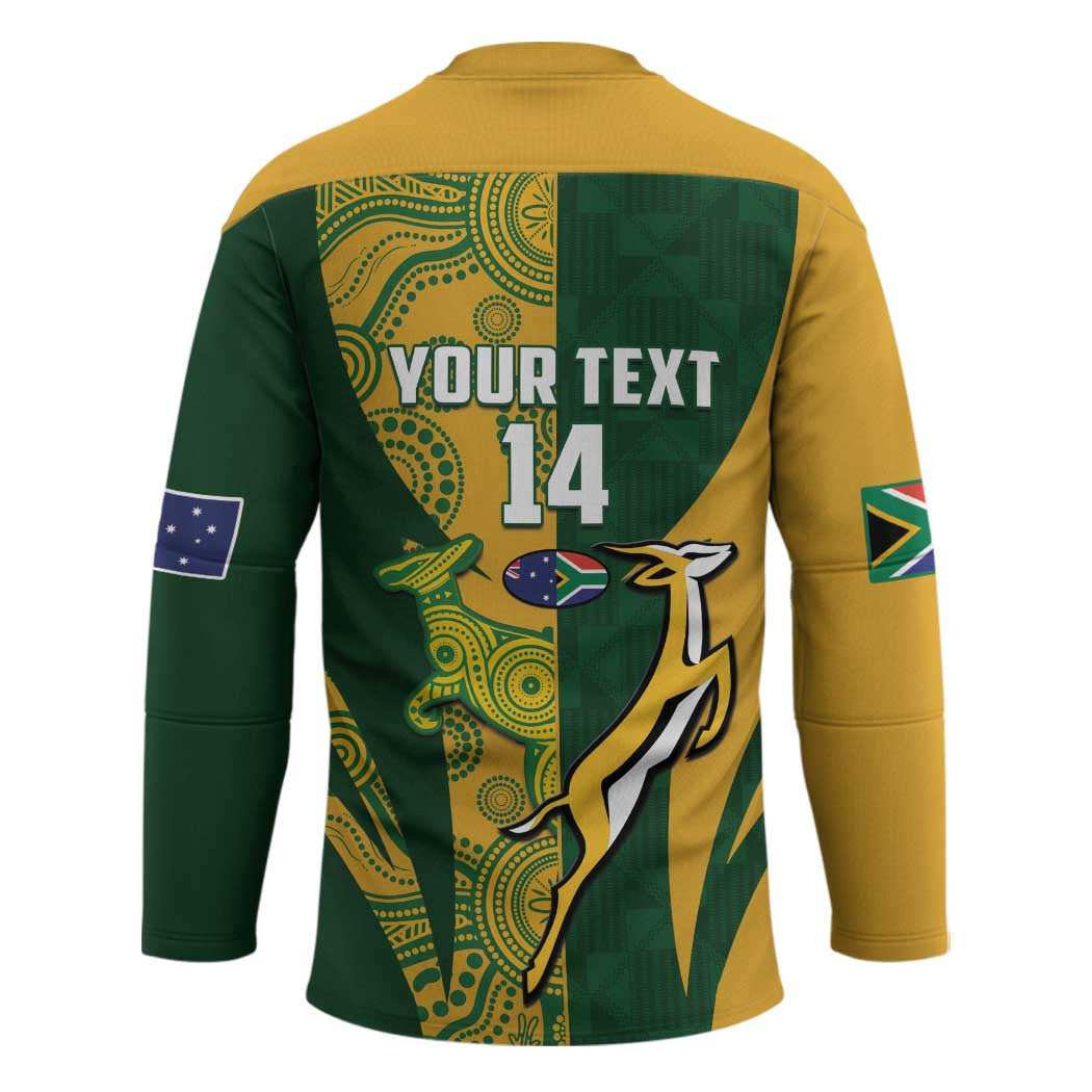 South Africa Australia Rugby Custom Hockey Jersey Springboks Wallabies Together - Aussie Hoodie