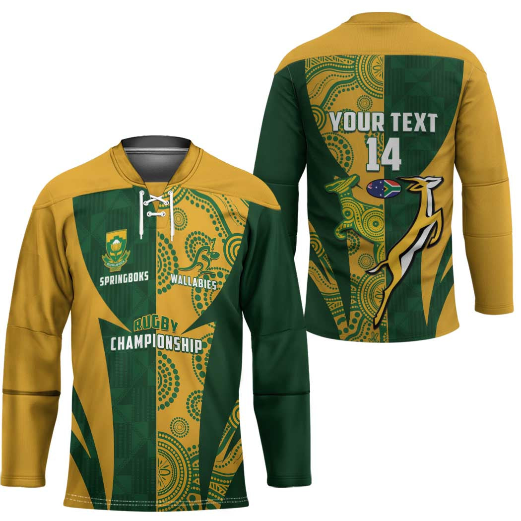 South Africa Australia Rugby Custom Hockey Jersey Springboks Wallabies Together - Aussie Hoodie