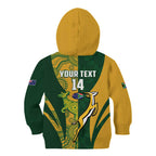 South Africa Australia Rugby Custom Kid Hoodie Springboks Wallabies Together - Aussie Hoodie