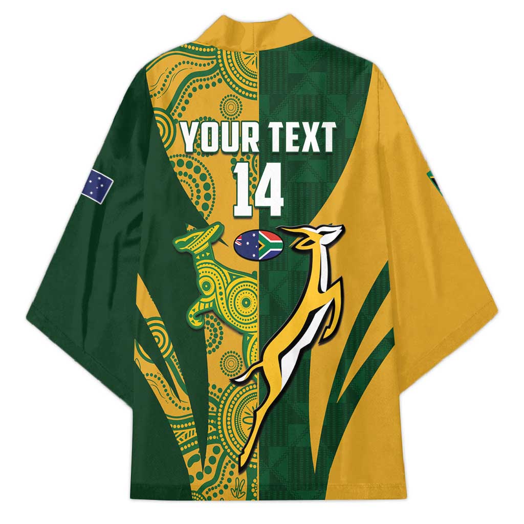 South Africa Australia Rugby Custom Kimono Springboks Wallabies Together - Aussie Hoodie