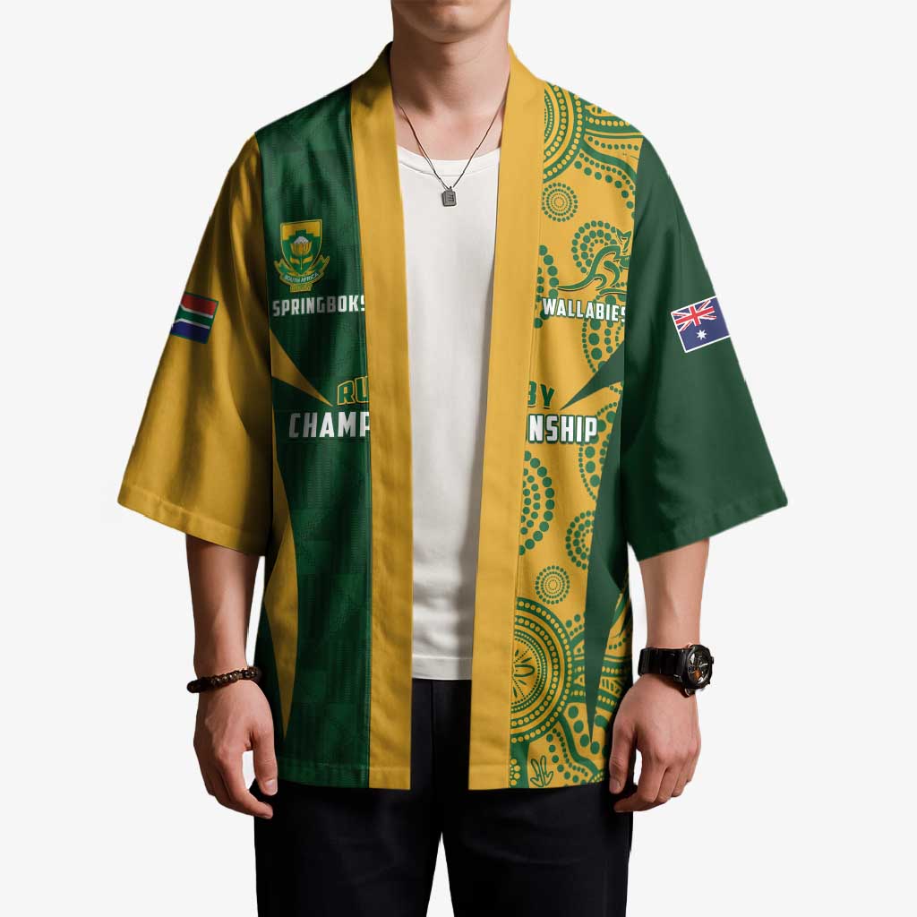 South Africa Australia Rugby Custom Kimono Springboks Wallabies Together - Aussie Hoodie
