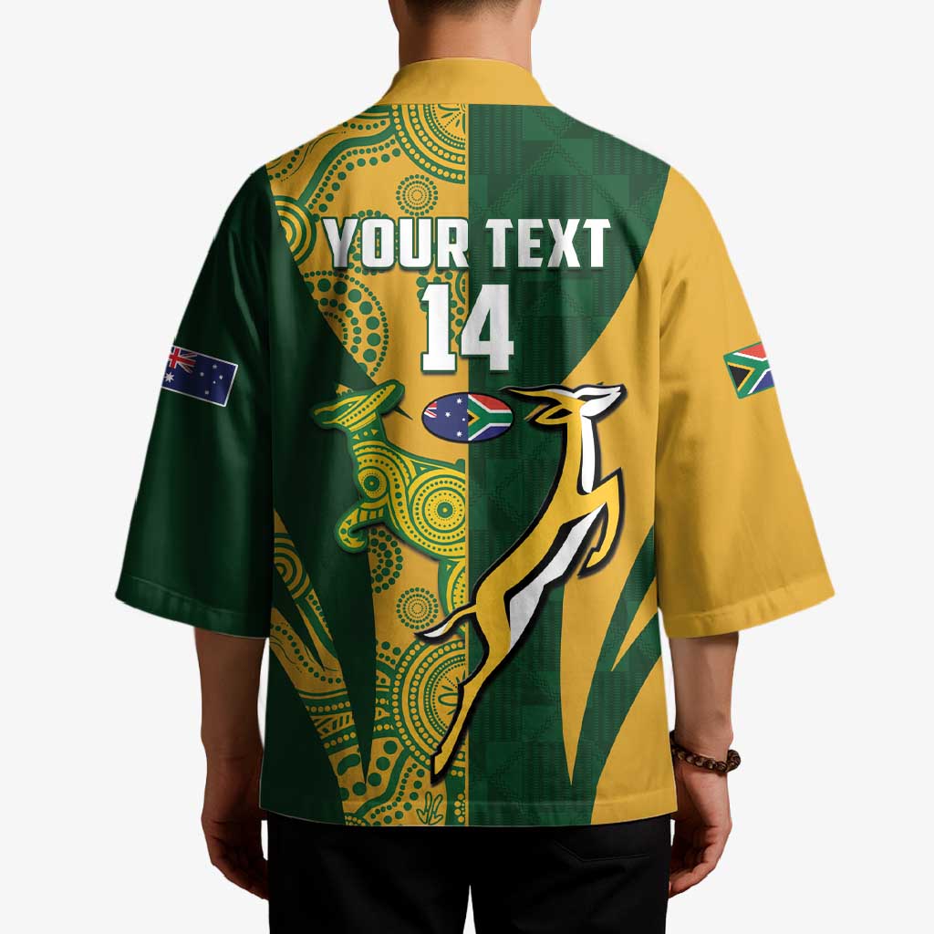 South Africa Australia Rugby Custom Kimono Springboks Wallabies Together - Aussie Hoodie