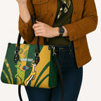 South Africa Australia Rugby Custom Leather Bag Springboks Wallabies Together - Aussie Hoodie