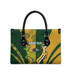 South Africa Australia Rugby Custom Leather Bag Springboks Wallabies Together - Aussie Hoodie