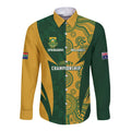 South Africa Australia Rugby Custom Long Sleeve Button Shirt Springboks Wallabies Together - Aussie Hoodie