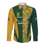 South Africa Australia Rugby Custom Long Sleeve Button Shirt Springboks Wallabies Together - Aussie Hoodie