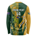 South Africa Australia Rugby Custom Long Sleeve Shirt Springboks Wallabies Together - Aussie Hoodie