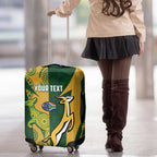 South Africa Australia Rugby Custom Luggage Cover Springboks Wallabies Together - Aussie Hoodie