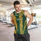 South Africa Australia Rugby Custom Men Tank Top Springboks Wallabies Together - Aussie Hoodie
