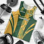 South Africa Australia Rugby Custom Men Tank Top Springboks Wallabies Together - Aussie Hoodie