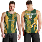 South Africa Australia Rugby Custom Men Tank Top Springboks Wallabies Together - Aussie Hoodie