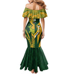 South Africa Australia Rugby Custom Mermaid Dress Springboks Wallabies Together - Aussie Hoodie