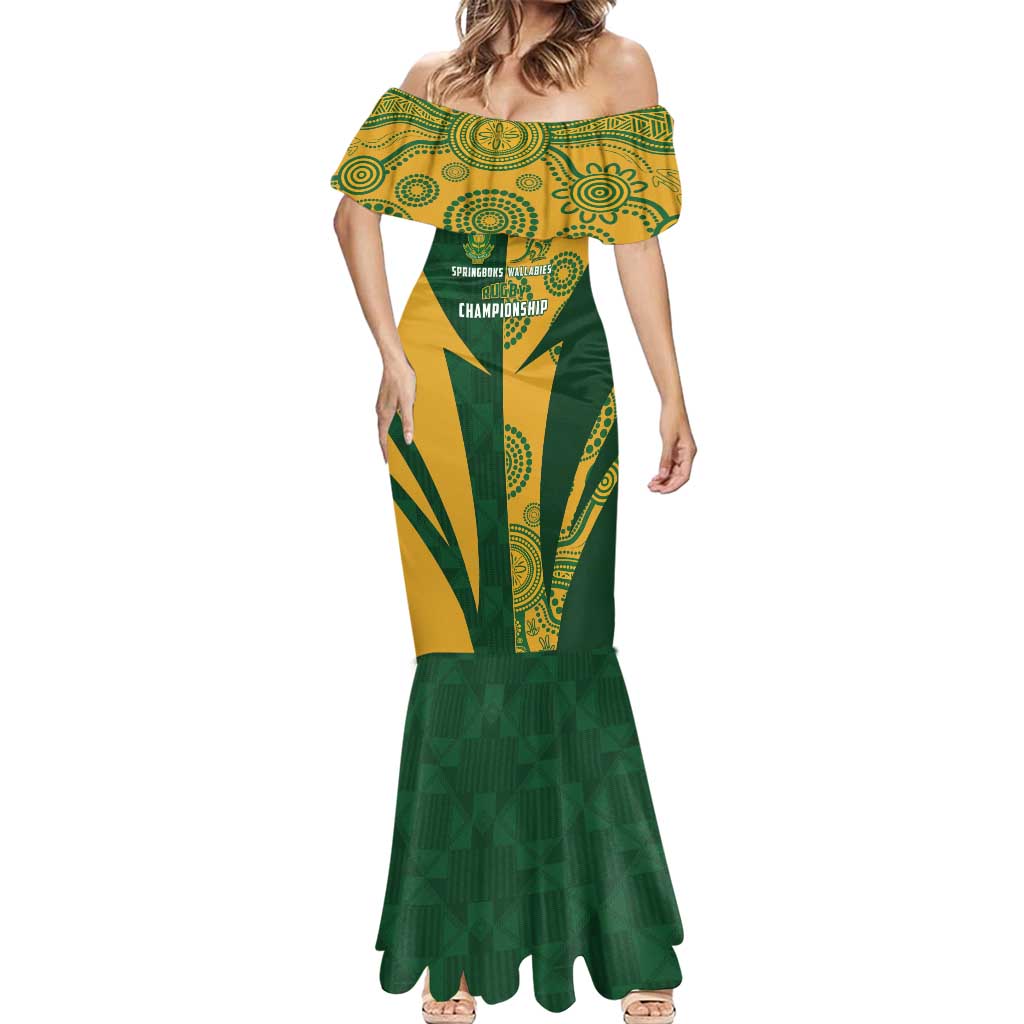 South Africa Australia Rugby Custom Mermaid Dress Springboks Wallabies Together - Aussie Hoodie