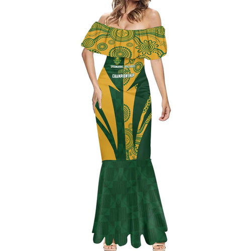 South Africa Australia Rugby Custom Mermaid Dress Springboks Wallabies Together - Aussie Hoodie