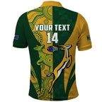 South Africa Australia Rugby Custom Polo Shirt Springboks Wallabies Together - Aussie Hoodie