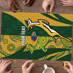 South Africa Australia Rugby Custom Puzzle Springboks Wallabies Together - Aussie Hoodie
