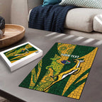 South Africa Australia Rugby Custom Puzzle Springboks Wallabies Together - Aussie Hoodie