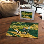 South Africa Australia Rugby Custom Puzzle Springboks Wallabies Together - Aussie Hoodie