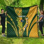 South Africa Australia Rugby Custom Quilt Springboks Wallabies Together - Aussie Hoodie