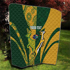 South Africa Australia Rugby Custom Quilt Springboks Wallabies Together - Aussie Hoodie