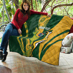 South Africa Australia Rugby Custom Quilt Springboks Wallabies Together - Aussie Hoodie