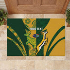 South Africa Australia Rugby Custom Rubber Doormat Springboks Wallabies Together - Aussie Hoodie