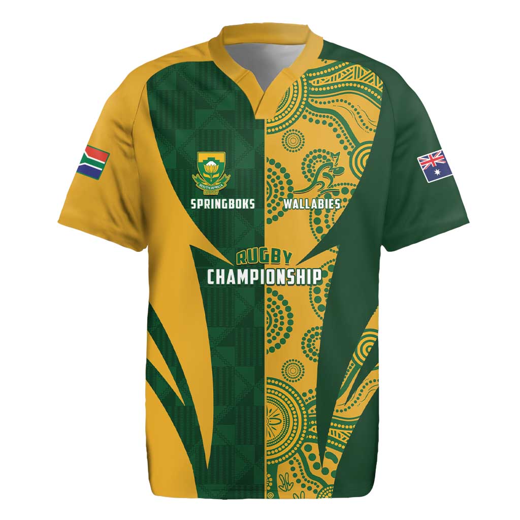 South Africa Australia Rugby Custom Rugby Jersey Springboks Wallabies Together - Aussie Hoodie