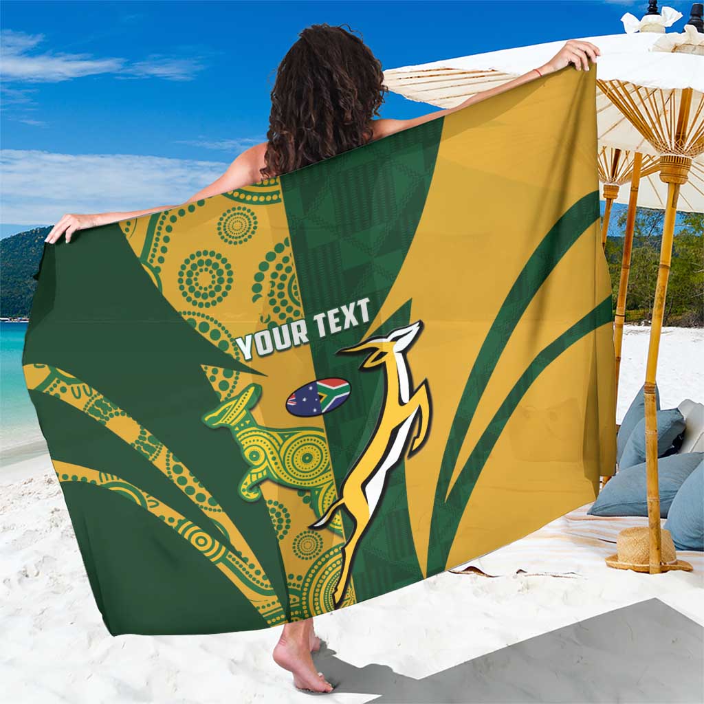 South Africa Australia Rugby Custom Sarong Springboks Wallabies Together - Aussie Hoodie