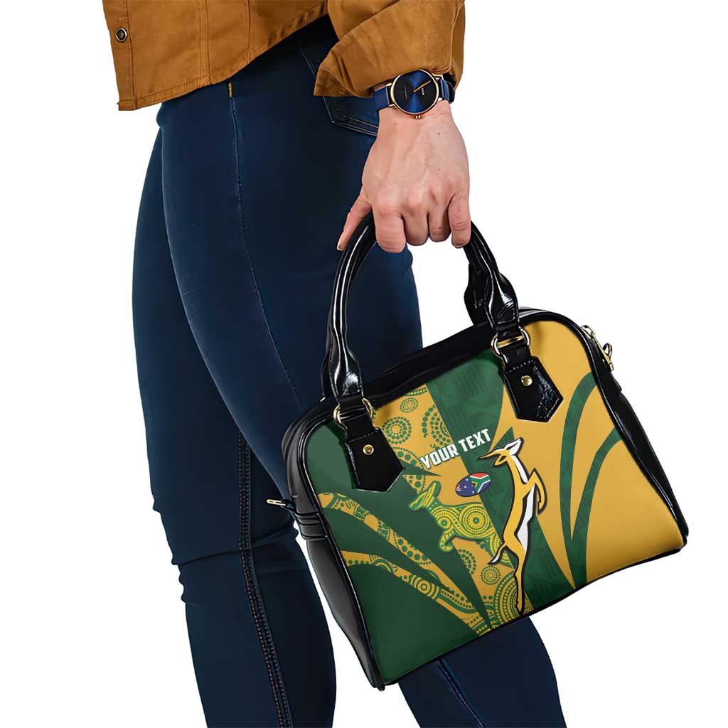 South Africa Australia Rugby Custom Shoulder Handbag Springboks Wallabies Together - Aussie Hoodie