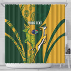 South Africa Australia Rugby Custom Shower Curtain Springboks Wallabies Together - Aussie Hoodie