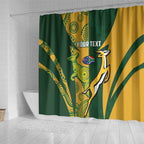 South Africa Australia Rugby Custom Shower Curtain Springboks Wallabies Together - Aussie Hoodie