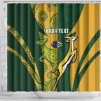 South Africa Australia Rugby Custom Shower Curtain Springboks Wallabies Together - Aussie Hoodie