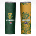 South Africa Australia Rugby Skinny Tumbler Springboks Wallabies Together - Aussie Hoodie