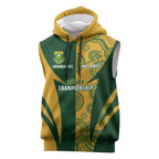 South Africa Australia Rugby Custom Sleeveless Hoodie Springboks Wallabies Together - Aussie Hoodie