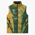 South Africa Australia Rugby Custom Sleeveless Puffer Jacket Springboks Wallabies Together - Aussie Hoodie