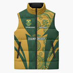 South Africa Australia Rugby Custom Sleeveless Puffer Jacket Springboks Wallabies Together - Aussie Hoodie