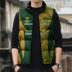 South Africa Australia Rugby Custom Sleeveless Puffer Jacket Springboks Wallabies Together - Aussie Hoodie