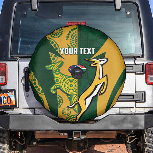 South Africa Australia Rugby Custom Spare Tire Cover Springboks Wallabies Together - Aussie Hoodie