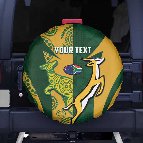 South Africa Australia Rugby Custom Spare Tire Cover Springboks Wallabies Together - Aussie Hoodie