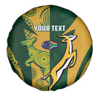South Africa Australia Rugby Custom Spare Tire Cover Springboks Wallabies Together - Aussie Hoodie