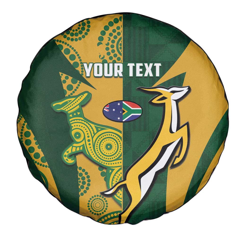 South Africa Australia Rugby Custom Spare Tire Cover Springboks Wallabies Together - Aussie Hoodie