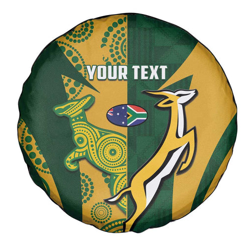 South Africa Australia Rugby Custom Spare Tire Cover Springboks Wallabies Together - Aussie Hoodie