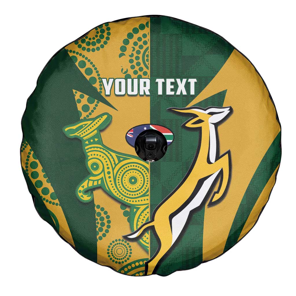 South Africa Australia Rugby Custom Spare Tire Cover Springboks Wallabies Together - Aussie Hoodie
