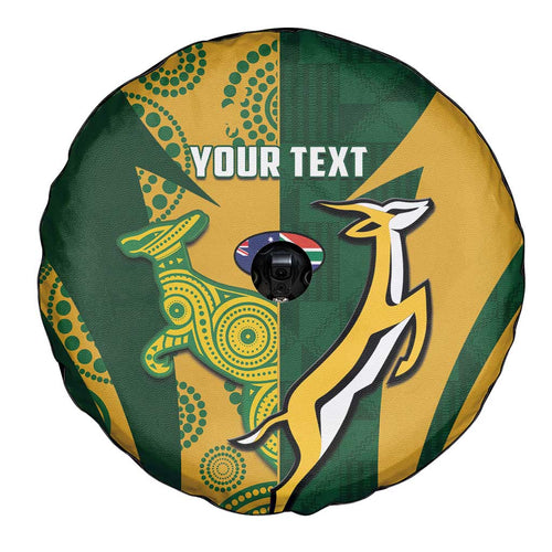 South Africa Australia Rugby Custom Spare Tire Cover Springboks Wallabies Together - Aussie Hoodie