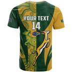 South Africa Australia Rugby Custom T Shirt Springboks Wallabies Together - Aussie Hoodie