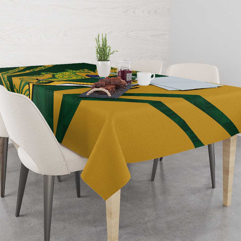 South Africa Australia Rugby Custom Tablecloth Springboks Wallabies Together - Aussie Hoodie